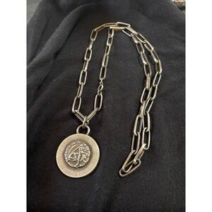 Vintage Sarah Coventry Astrological Gemini Pewter Necklace